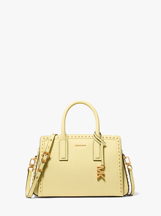 حقيبة ليلى الصغيرة الجلدية المرصعة michael kors حقيبة ليلى الصغيرة الجلدية المرصعة
