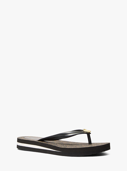 Posie Signature Logo Flip Flop michael kors posie signature logo flip flop