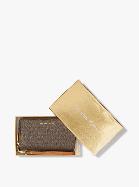 محفظة كبيرة للهاتف الذكي بشعار الماركة michael kors محفظة كبيرة للهاتف الذكي بشعار الماركة