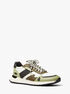 Miles Color-Block Signature Logo and Mesh Trainer michael kors miles color block signature logo and mesh trainer