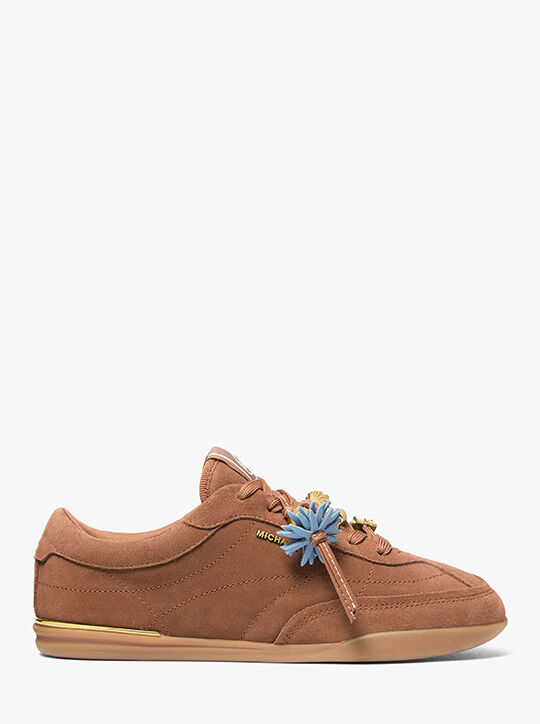 Nolan Embellished Suede Sneaker michael kors nolan embellished suede sneaker