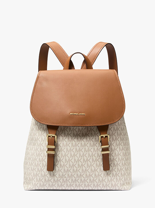 michael kors quinn medium signature logo backpack