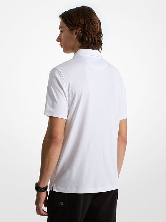 Cotton Half-Zip Polo Shirt michael kors cotton half zip polo shirt
