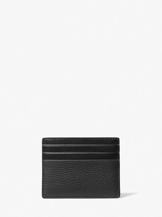 michael kors hudson pebbled leather card case