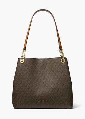 michael kors kensington large signature logo tote bag