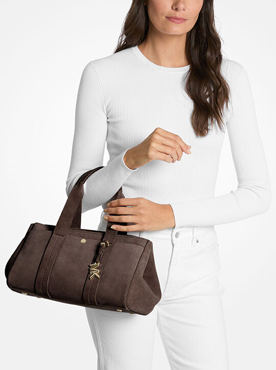 Romee Small Suede Satchel michael kors romee small suede satchel