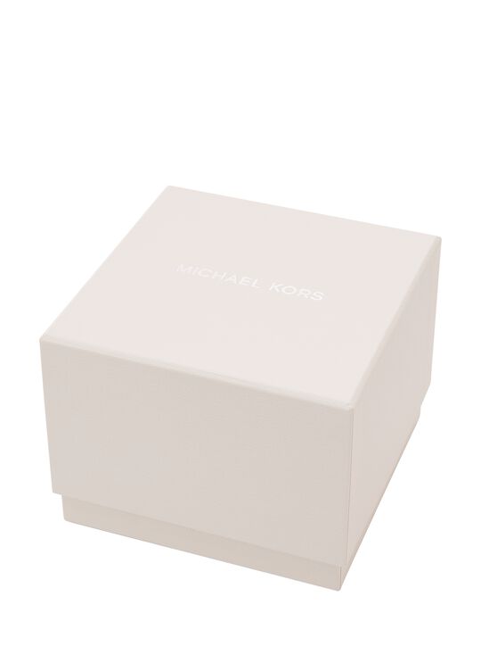 michael kors mini pyper pav  silver tone watch and jewelry gift set