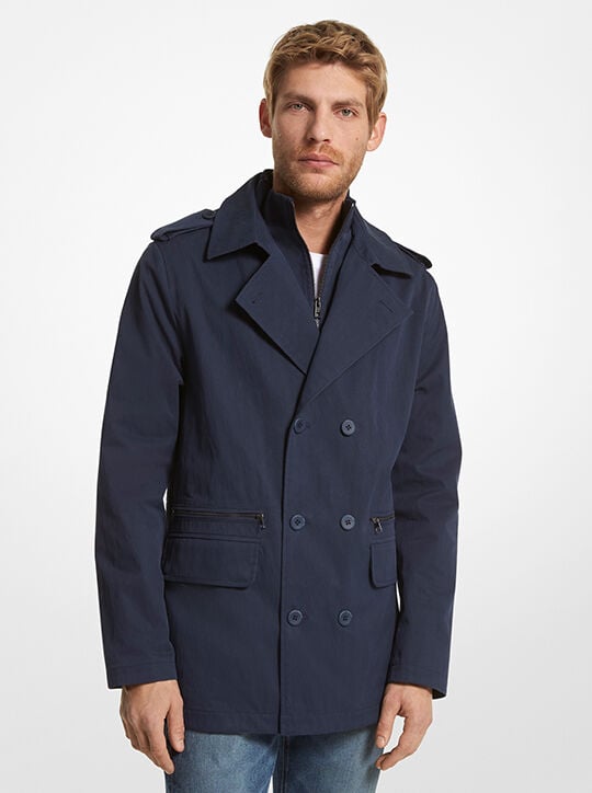 Cotton Blend Twill Peacoat michael kors cotton blend twill peacoat