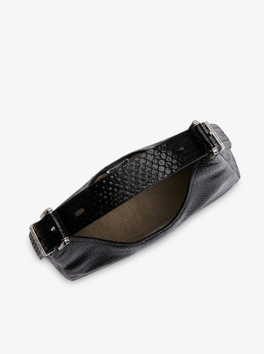 Nolita Small Snake Embossed Leather Hobo Shoulder Bag michael kors nolita small snake embossed leather hobo shoulder bag