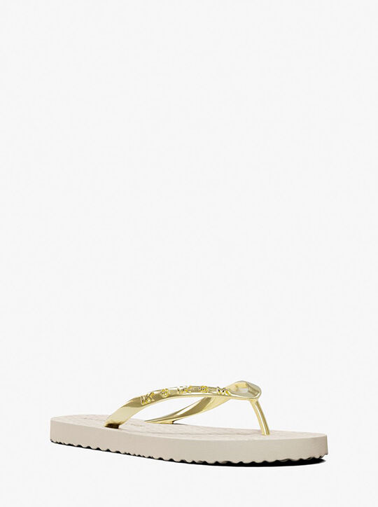 Signature Logo Flip Flops michael kors signature logo flip flops