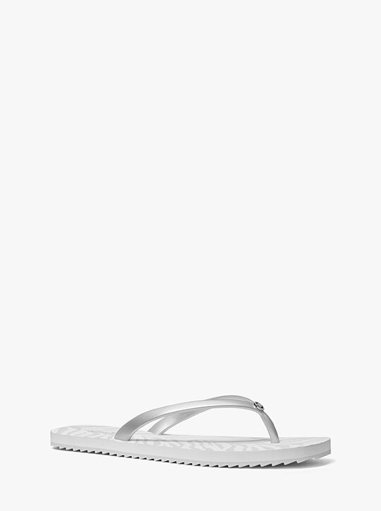 Jinx Metallic Zebra Print Flip Flop michael kors jinx metallic zebra print flip flop