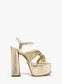 Alessia Metallic Platform Sandal michael kors alessia metallic platform sandal