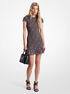 Smocked Floral Print Georgette Dress michael kors smocked floral print georgette dress