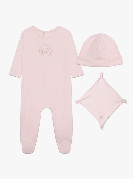طقم ملابس أطفال من القطن وقبعة michael kors طقم ملابس أطفال من القطن وقبعة