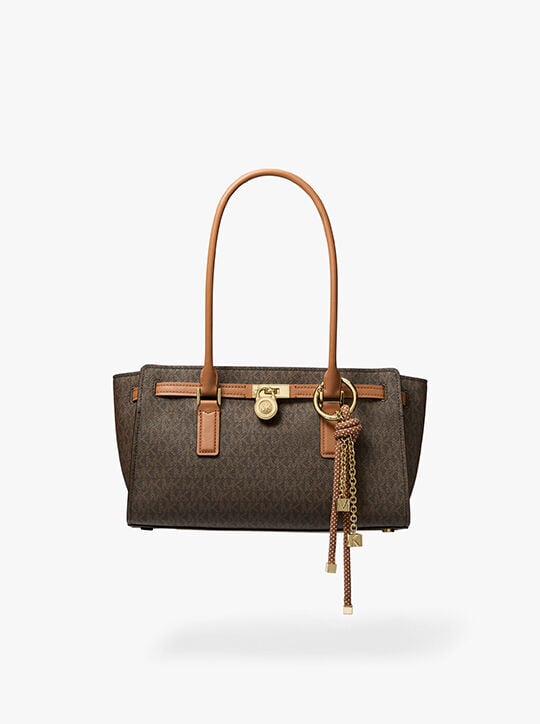 Hamilton Moderne Small Signature Logo Satchel michael kors hamilton moderne small signature logo satchel