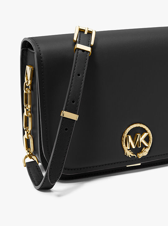michael kors delancey medium leather messenger bag