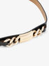 Non-Reversible Waist Belt With Chain Detail michael kors non reversible waist belt with chain detail
