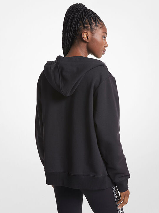 هودي بسحاب من القطن العضوي بشريط الشعار michael kors هودي بسحاب من القطن العضوي بشريط الشعار