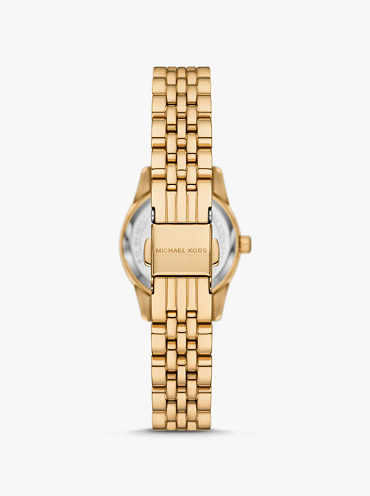 Petite Lexington Pavé Gold-Tone Watch michael kors petite lexington pav gold tone watch