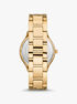 Slim Runway Gold-Tone Curb-Link Watch michael kors slim runway gold tone curb link watch