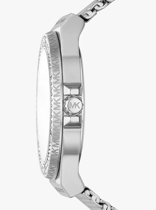 michael kors lennox pav  silver tone mesh watch