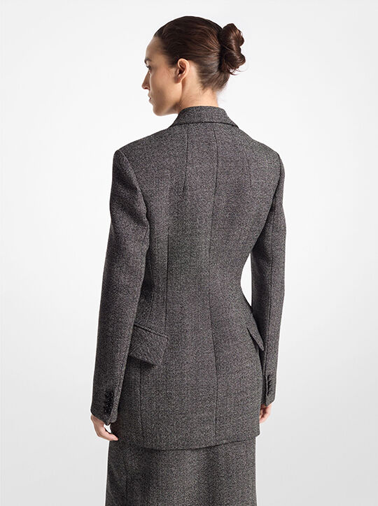 Jaspé Tweed Carved Blazer michael kors jasp tweed carved blazer