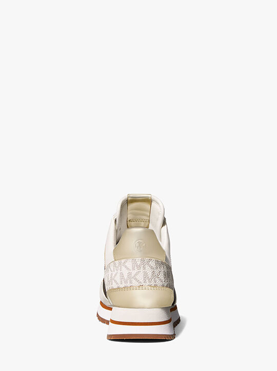 michael kors maddy two tone logo trainer