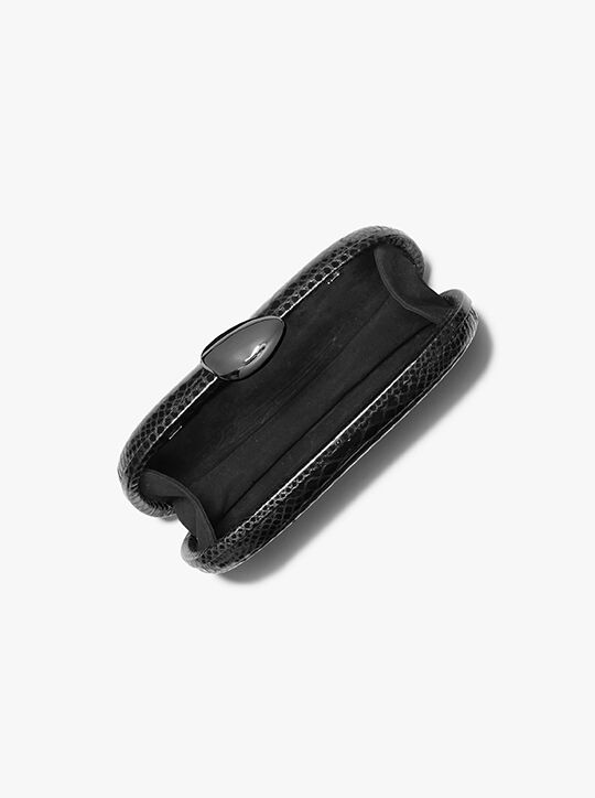 Tina Small Python Embossed Leather Minaudière michael kors tina small python embossed leather minaudie re