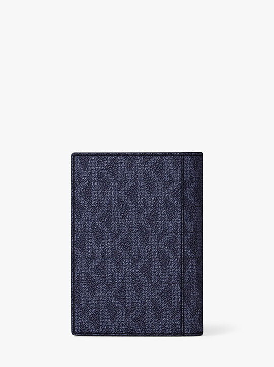 michael kors hudson signature logo folio card case