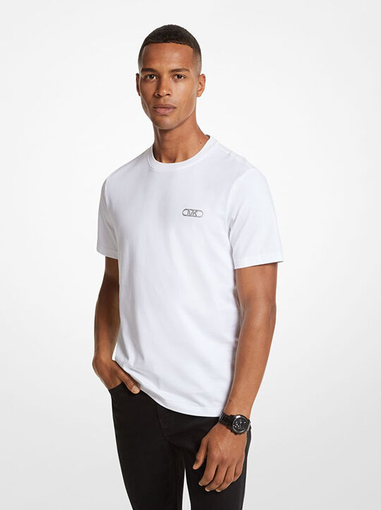 Empire Logo Cotton T-Shirt michael kors empire logo cotton t shirt