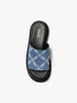 michael kors kendra empire diamond jacquard denim slide sandal