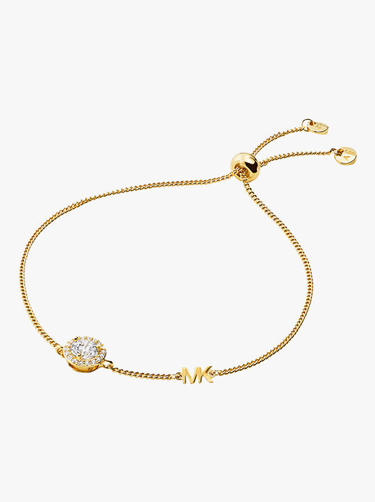 Michael Kors 14k Gold-Plated Sterling Silver Halo Slider Bracelet michael kors 14k gold plated sterling silver halo slider bracelet