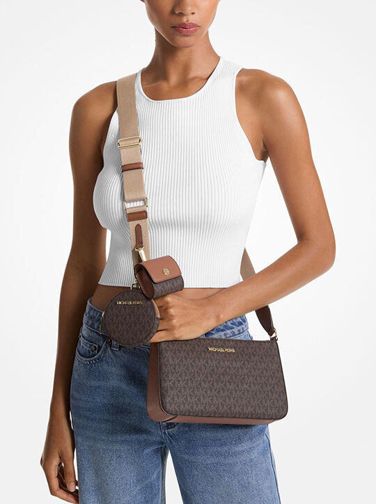 Jet Set Logo Crossbody Bag with Case for Apple Airpods Pro® michael kors jet set logo crossbody bag with case for apple airpods pro