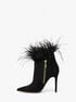 Whitby Feather Trim Suede Ankle Boot michael kors whitby feather trim suede ankle boot