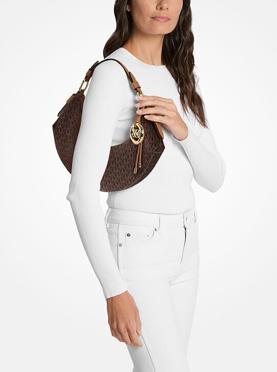 michael kors koa medium signature logo shoulder bag