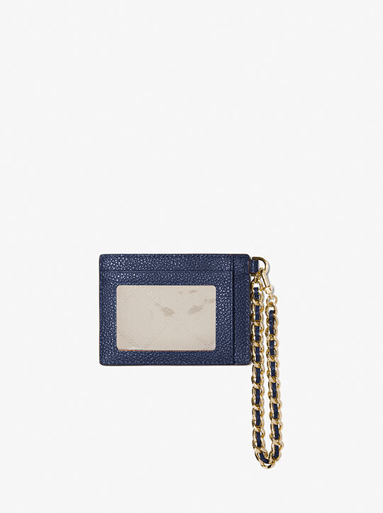 Small Pebbled Leather Chain Card Case michael kors small pebbled leather chain card case