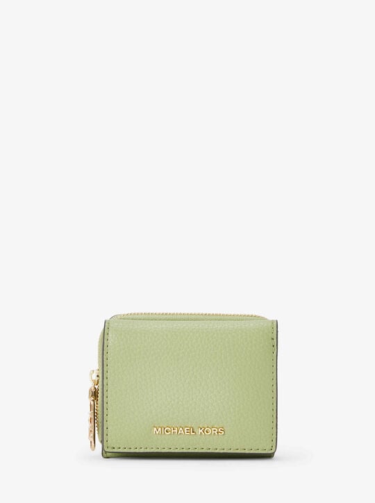 michael kors empire small pebbled leather tri fold wallet