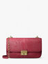 michael kors tribeca large snake embossed leather shoulder bag