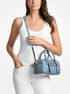 Jet Set Travel Extra-Small Logo Embossed Leather Duffel Crossbody Bag michael kors jet set travel extra small logo embossed leather duffel crossbody bag