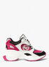 michael kors zuma color block leather and mesh trainer