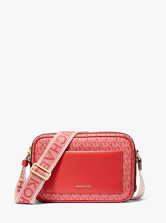 michael kors maeve large signature logo crossbody bag