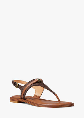michael kors mandy signature logo sandal