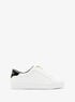 Keaton Logo Embossed Leather Zip-Up Sneaker michael kors keaton logo embossed leather zip up sneaker
