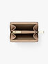 michael kors jet set small pebbled leather zip around card case