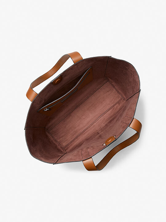 michael kors حقيبة يد هدسون جلدية مرصعة بالحصى