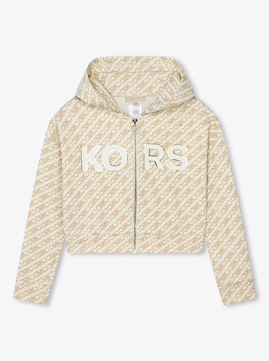 Empire Signature Logo Zip-Up Hoodie michael kors empire signature logo zip up hoodie