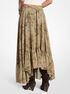 michael kors floral print georgette high low skirt