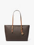 Quinn Large Signature Logo and Leather Tote Bag michael kors quinn large signature logo and leather tote bag