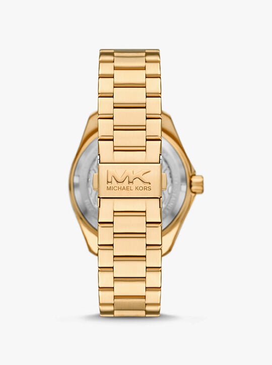 Oversized Maritime Gold-Tone Watch michael kors oversized maritime gold tone watch