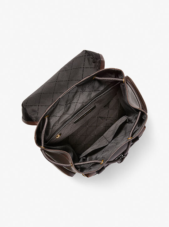 Hudson Burnished Leather Backpack michael kors hudson burnished leather backpack
